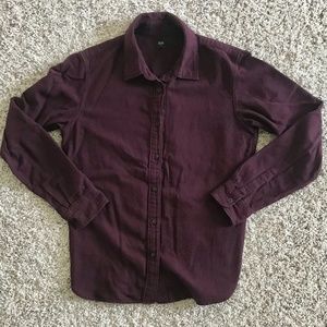 XS Uniqlo Burgundy Women's Flannel